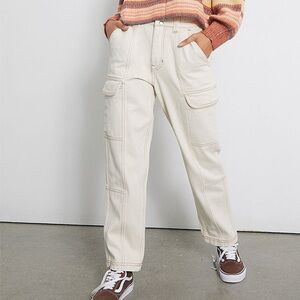 PacSun Cream Straight Leg Women's Jeans
